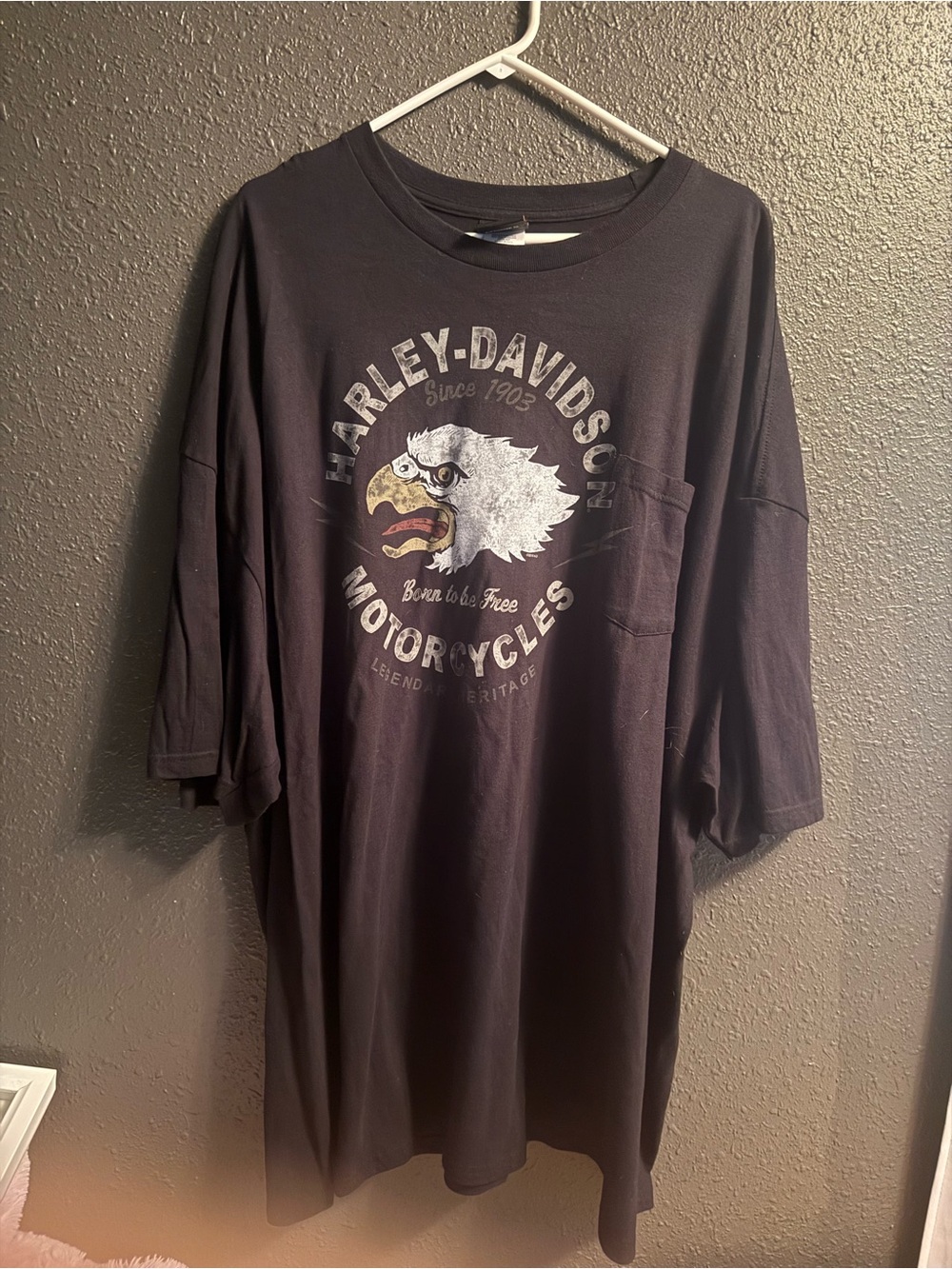 Harley-Davidson Black Tee with Eagle Head Graphic